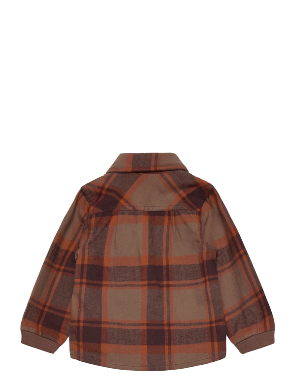 EnFant Check Shirt/ Orange+Brown