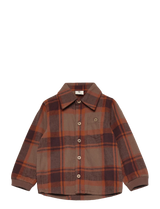 EnFant Check Shirt/ Orange+Brown