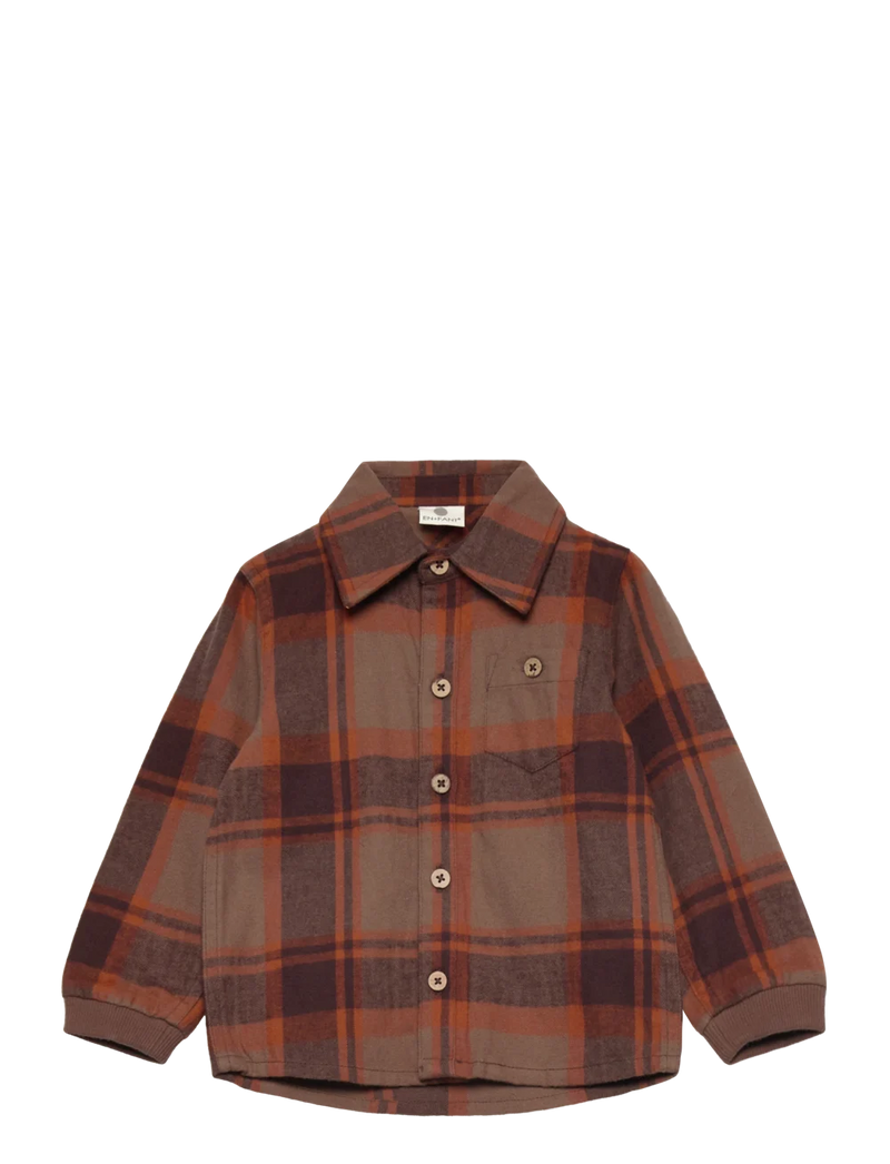 EnFant Check Shirt/ Orange+Brown