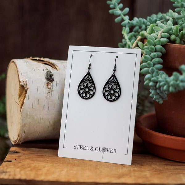 Harper Creek Drop Earring: Black