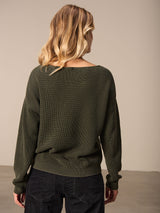 Nile Cotton Pullover / Forest Green