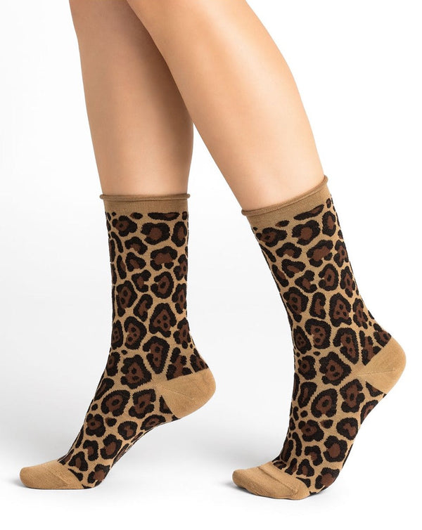 Bleuforêt Merino Wool Socks / Leopard Fawn