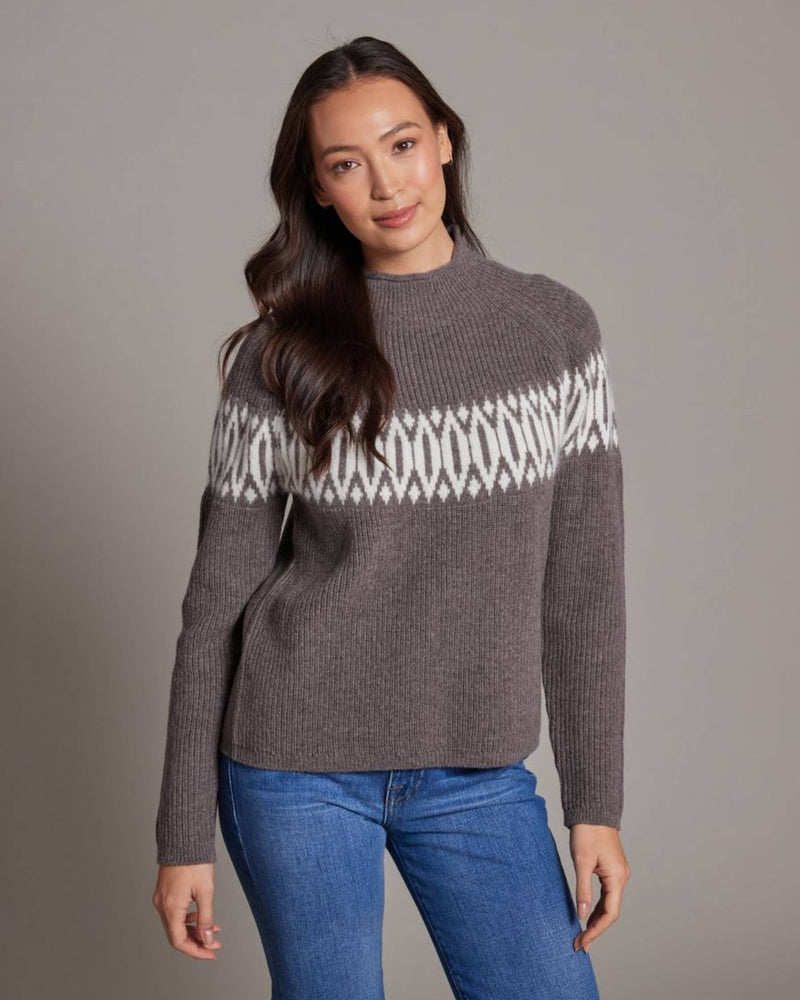 Alashan Cashmere Islay Fair Isle Sweater / Grey  Combo