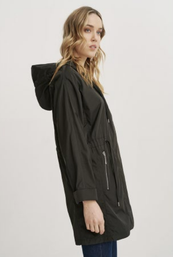 Nikki Jones Lightweight Cocoon Raincoat / Black