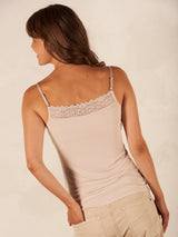 Nile Reversible Lace Cami / Sand