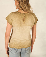 Nile V Neck Tee / Desert