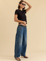 Daze Denim Cargo Harem Jean / Snap