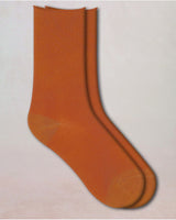 Bleuforêt Fine Cotton Socks / Light Leather