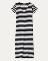 Yerse Midi Dress / Black & White Stripe