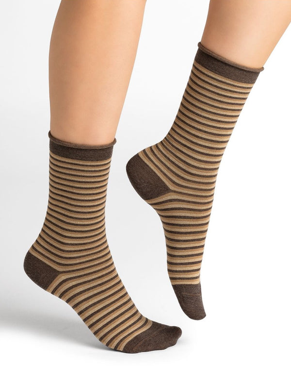 Bleuforêt Merino Wool Socks / Stripe