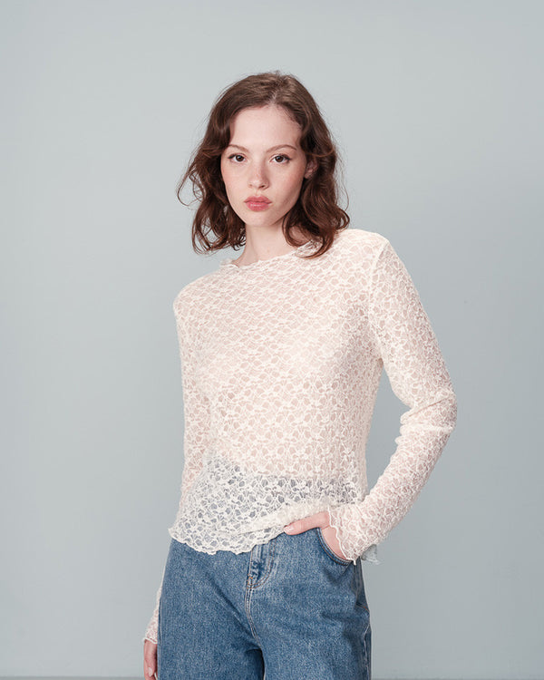 Grace & Mila Lace top / Ecru