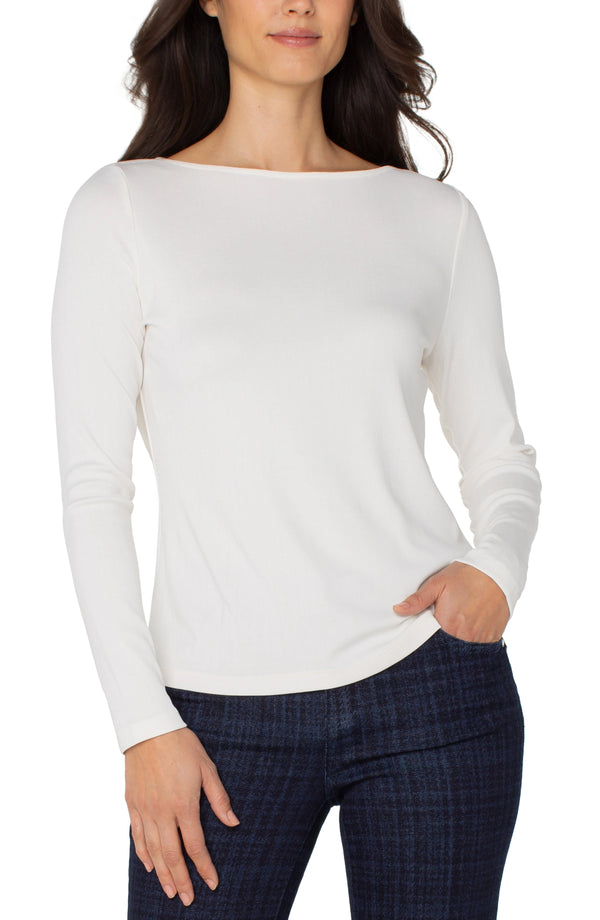 Liverpool  Boatneck Top / Washed  Cream