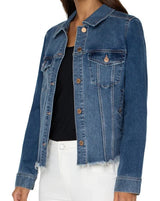Liverpool Classic Jean Jacket with Fray Hem / Mclean