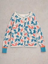 White Stuff Lulu Print Cardi / Natural Print