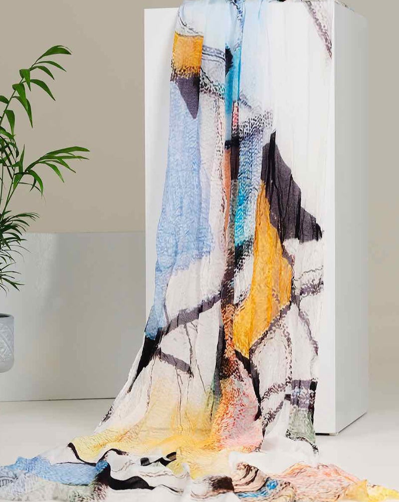 Dolcezza Art Print Scarf / Untitled 9 Abstract