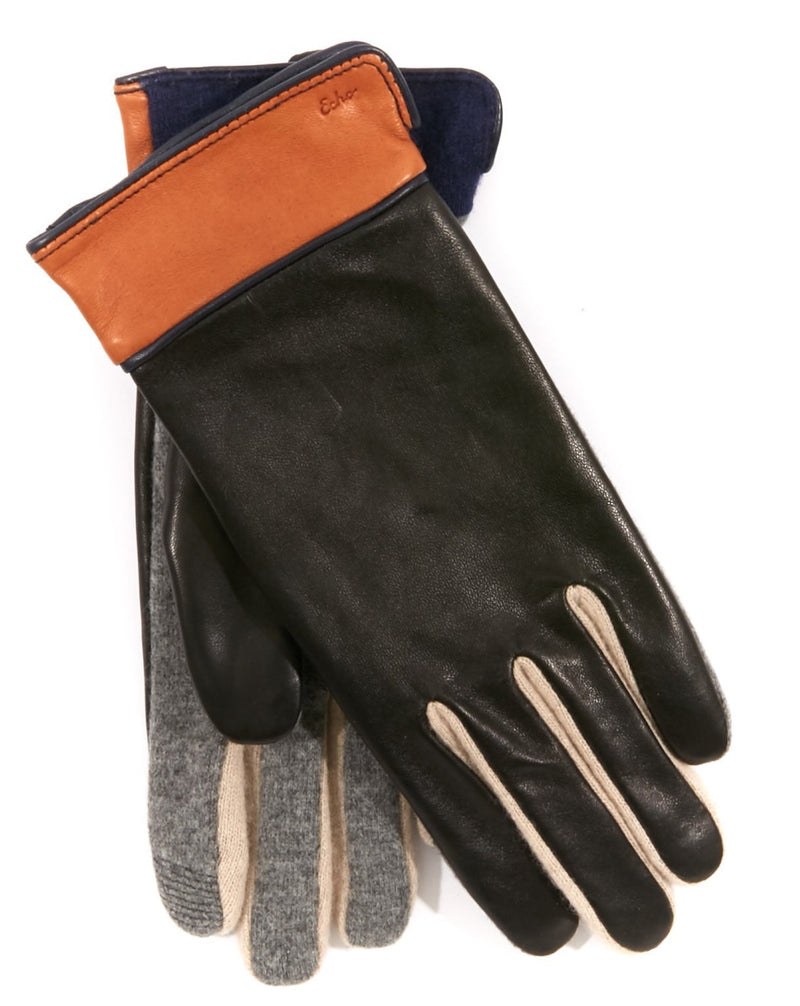 Echo Colorblock Leather & Wool Glove