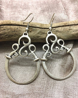 Sazzu Silver Scroll Earrings