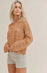 Starburst Crop Sweater