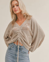 SAGE Abril Ruched Sweater