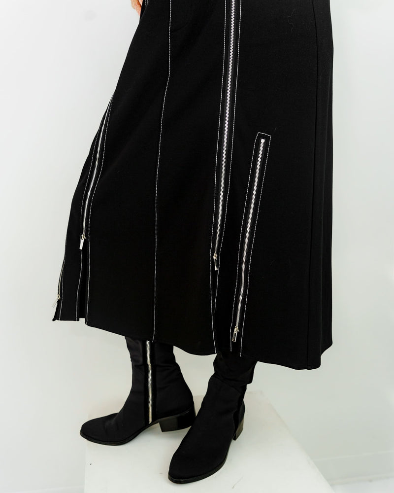 Uchuu Zip Skirt / Black