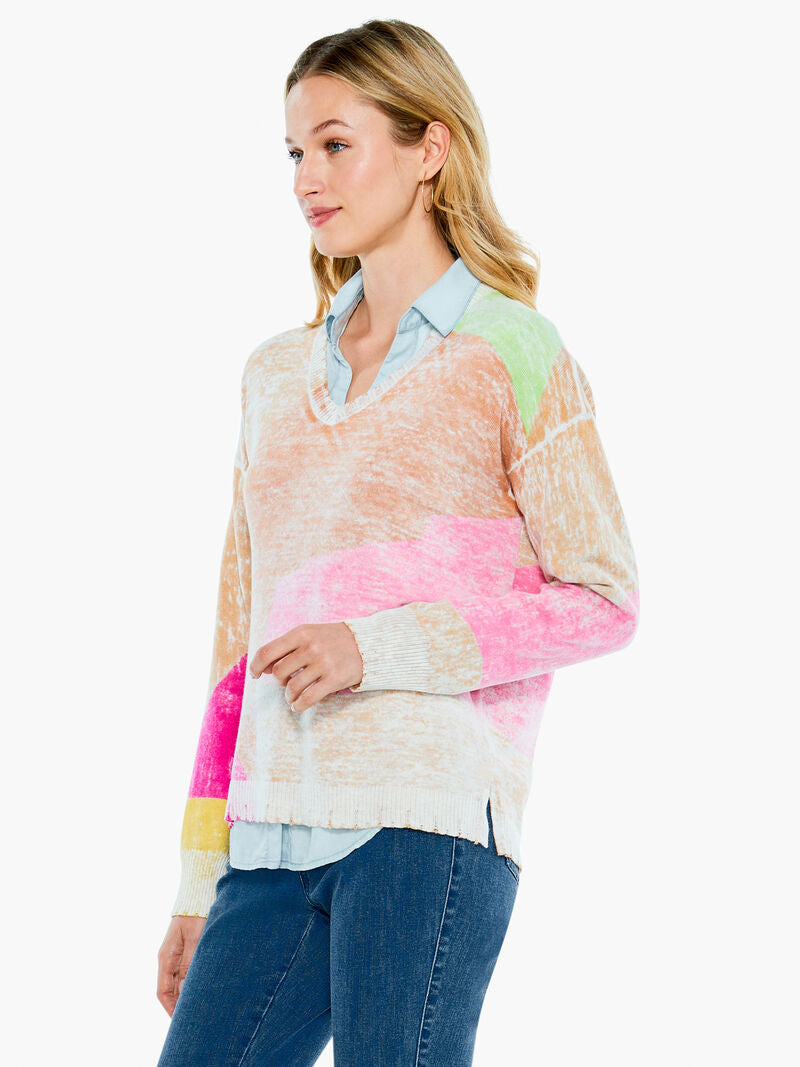 Nic & Zoe Mosaic Sunrise Sweater
