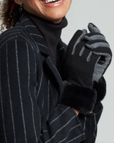 Echo Faux Fur Cuff Gloves