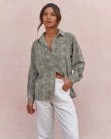 Charli Ayla Shirt / Khaki Print