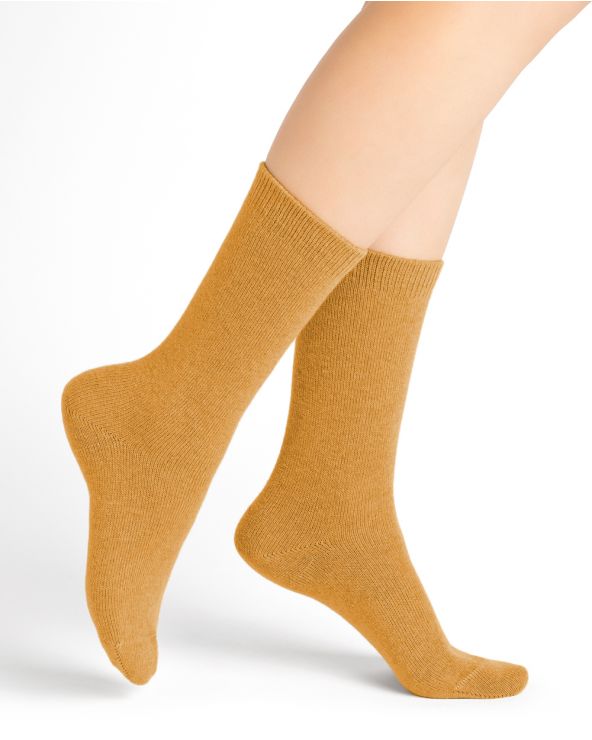 Cashmere Blend Socks /  GoldYellow