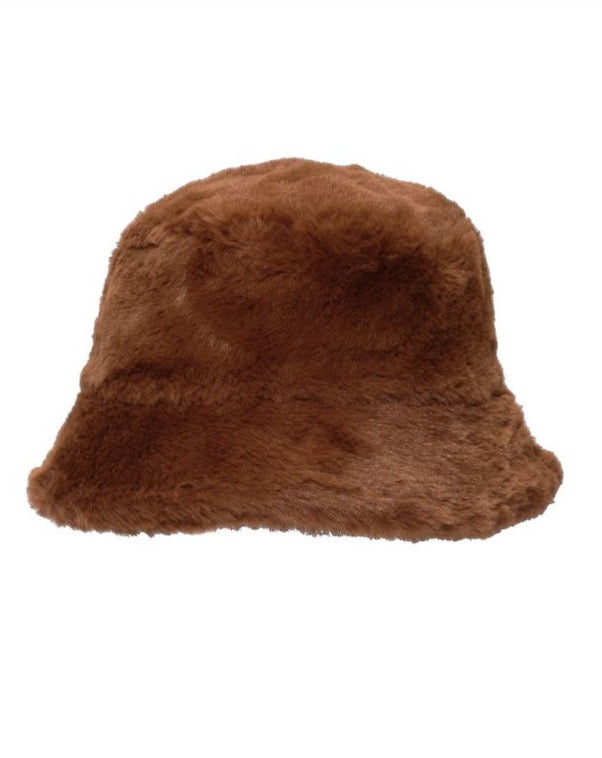 Echo Faux Fur Bucket Hat / Chestnut