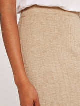 Apricot Knit Midi Skirt